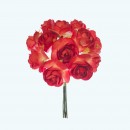 2.5", 1.75" Diameter Paper Flower 12X12 | Red 2.5", 1.75" Diameter Paper Flower 12X12 | Red